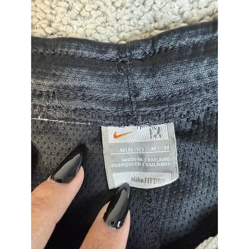 Nike Shorts Boys Medium Black Blue Athletic Mesh Basketball Training Sports